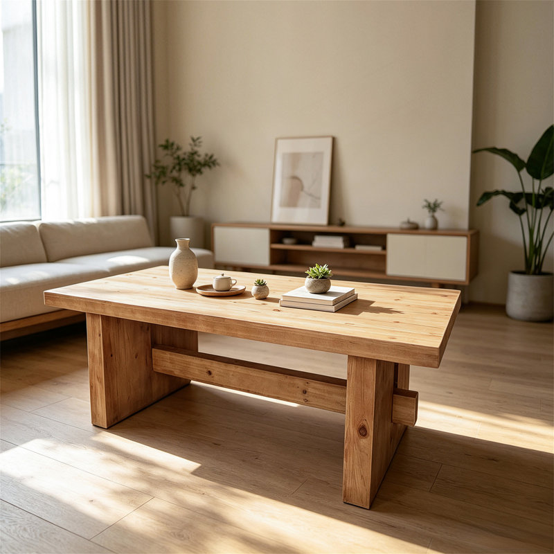 Table basse en bois massif avec dimensions personnalisables
