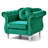 Hollywood Velvet Swivel Armchair-1524515539