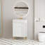 Meuble-lavabo de salle de bain avec porte à gauche et tablette ouverte à droite-1646022328
