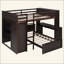 Lit mezzanine avec lit autonome, tablettes, bureau et garde-robe-1767325113
