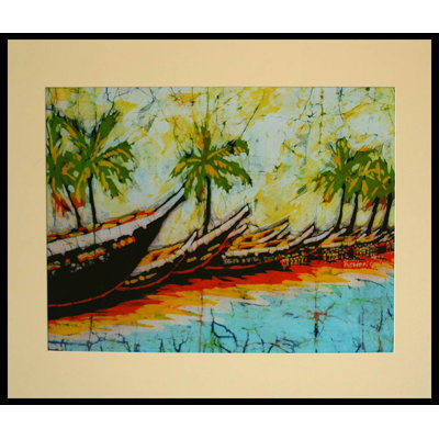 Batik de pêche - impression sur tissu