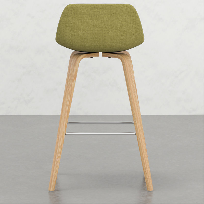 Tabouret de comptoir / de bar pour 2 personnes - dossier bas, revêtement, contreplaqué, repose-pieds pour un confort élevé