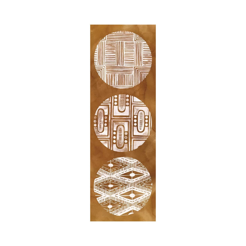Tribal Pattern II by Grace Popp - Wrapped Canvas Panoramic Painting, 30.48 cm H x 91.44 cm W x 1.91 cm D