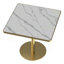 Table carrée bistro moderne tulipe 31,5 pouces avec plateau en faux marbre, facile à assembler, structure en métal robuste-1590138639