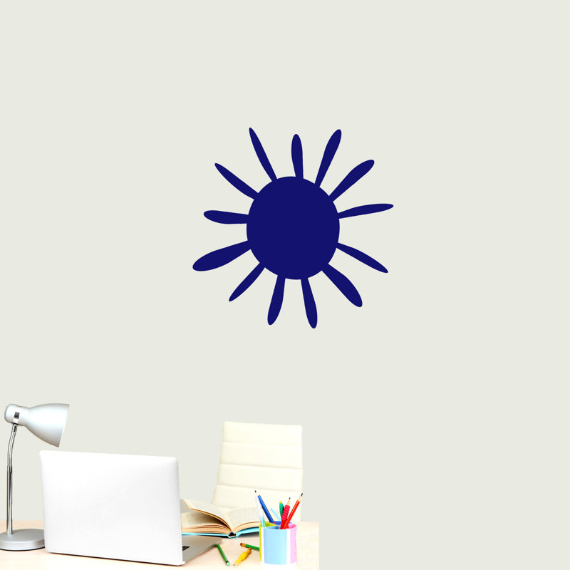 Adhésif décoratif soleil d'été, Bleu marine