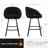 Absalom Modern Swivel Upholstered 26.6" Sherpa Counter Stool with Metal Frame-839629862-830408050