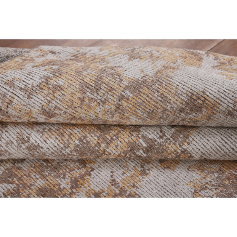 Tapis abstrait moderne indien 8 x 11