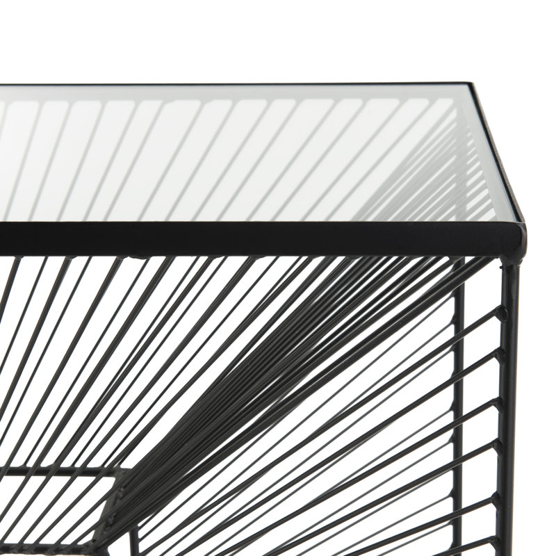 Rafelo 87cm Glass Top Console Table