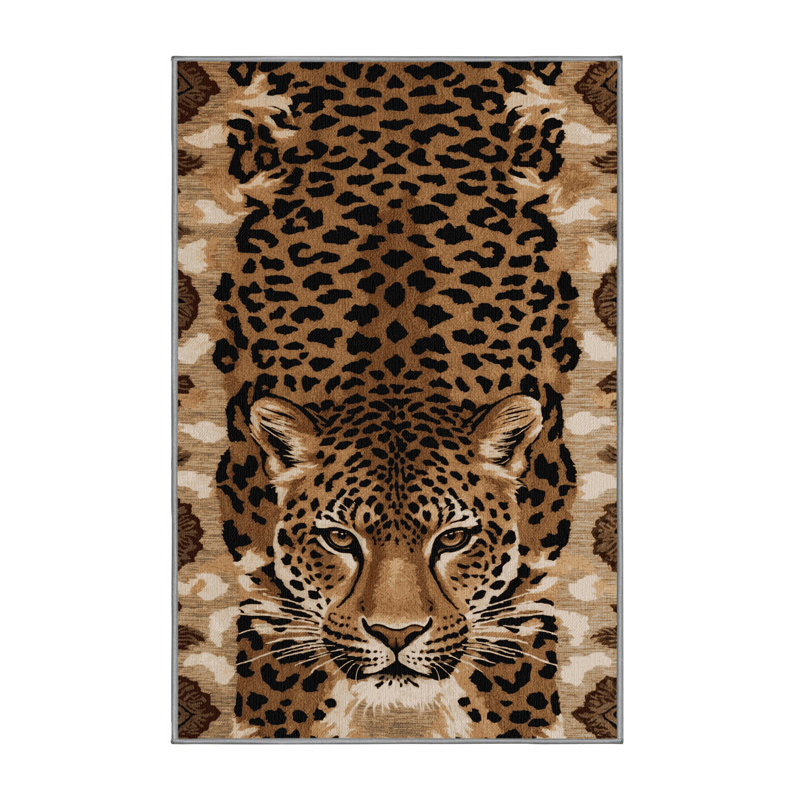  Tapis léopard lavable, Tapis de couloir 2 pi x 4 pi