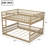 Queen over Queen Bunk Bed with Ladder and Guardrails, Walnut-1211204775