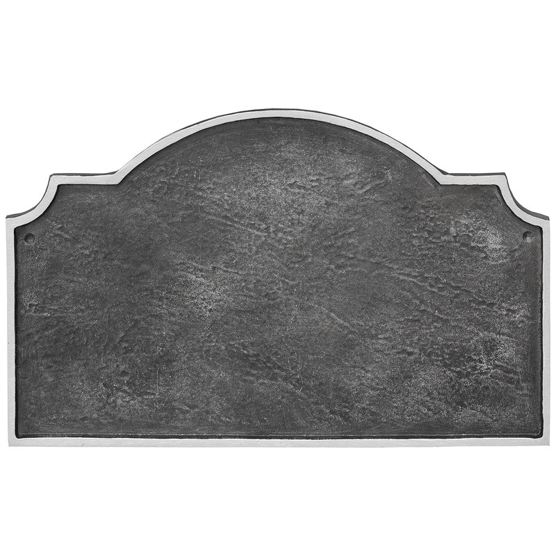 Plaque d’adresse murale sur 1 ligne vanderbilt, Fer suédois / argent, Oui