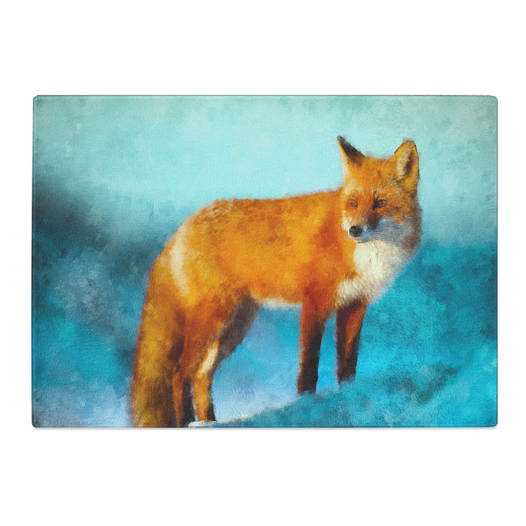 Tempered Glass the Red Fox Chopping Board