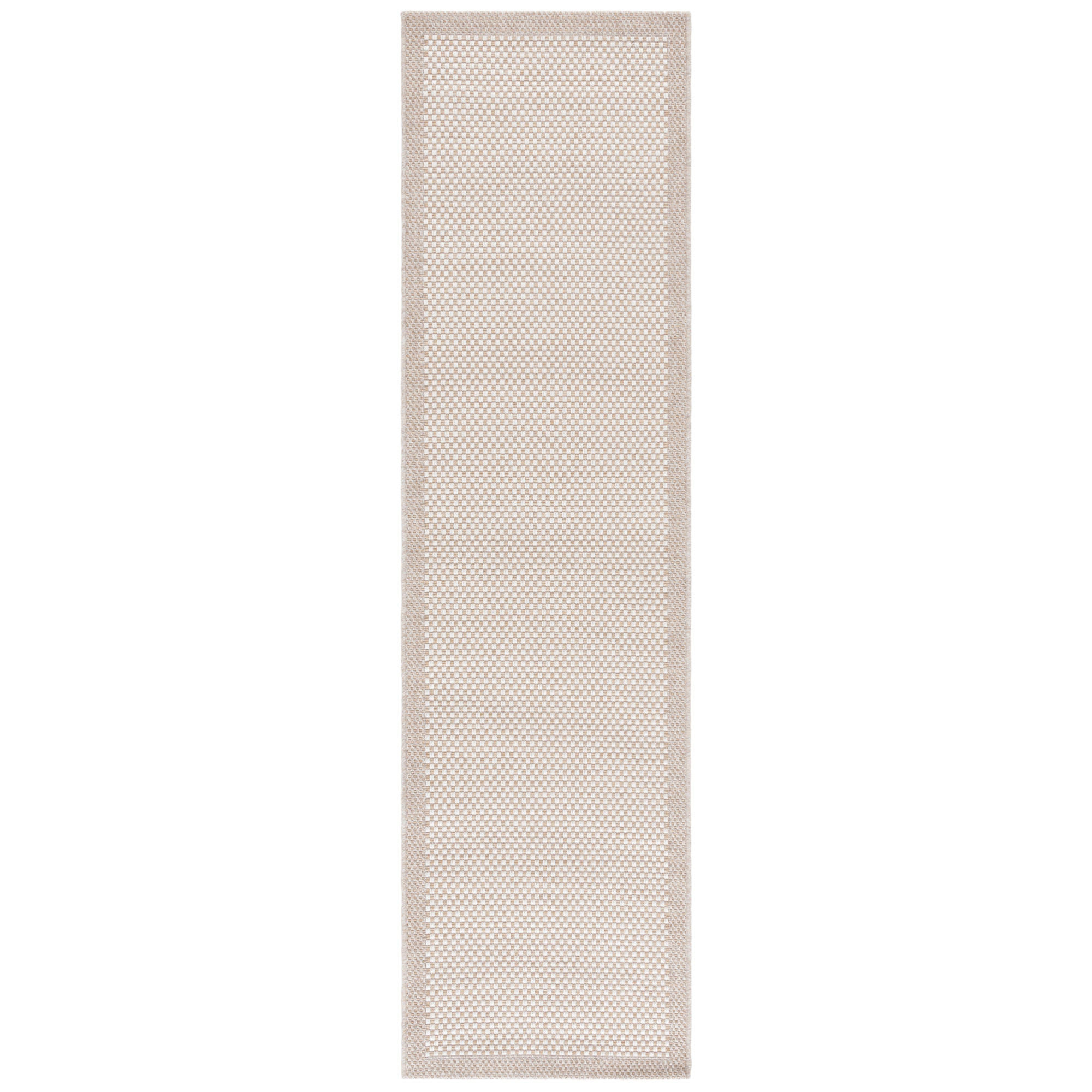 Osaka Sisal All-Weather Performance Checkered Rug, Runner 2'2" x 8'