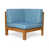 Coussin bleu / structure en teck sélectionné
