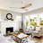 Kemp 60" 3-Solid Wood Blade Indoor/Outdoor Large Ceiling Fan With Remote,no light-854015122