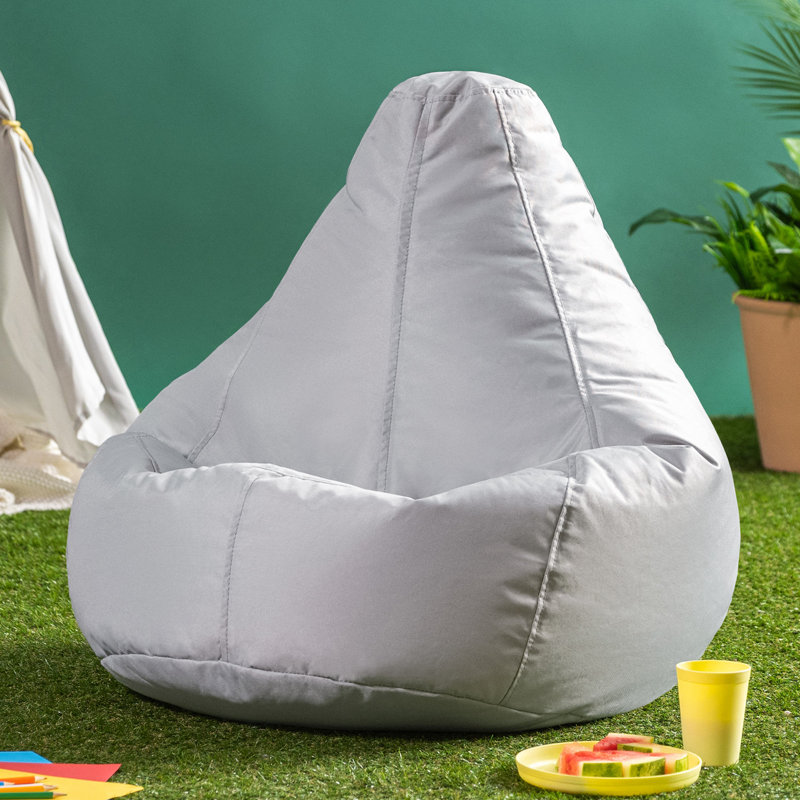 Kids Dalton Indoor-Outdoor Bean Bag, Light Grey
