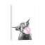 Highland Cow Blowing Bubble Gum In Black And White by Big Nose Work - Wrapped Canvas Print-465180545