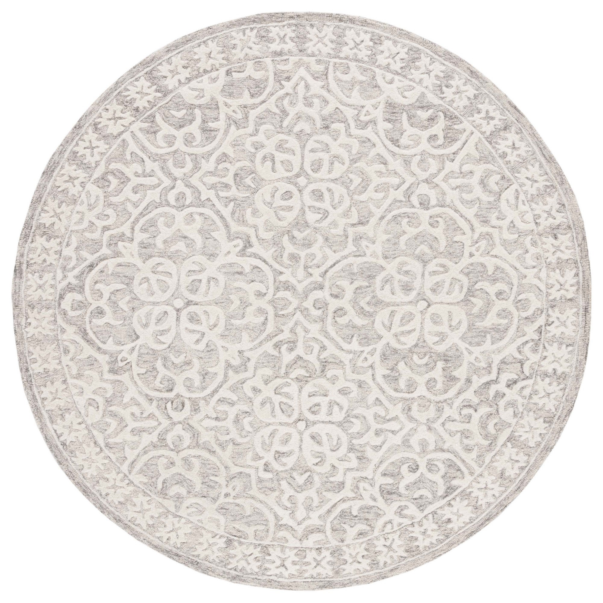 Aude Handmade Wool Rug, Round 6'