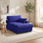 Chaise longue surdimensionnée en velours côtelé gris avec accoudoirs et coussins décoratifs Bentura-1650245304-1650880634