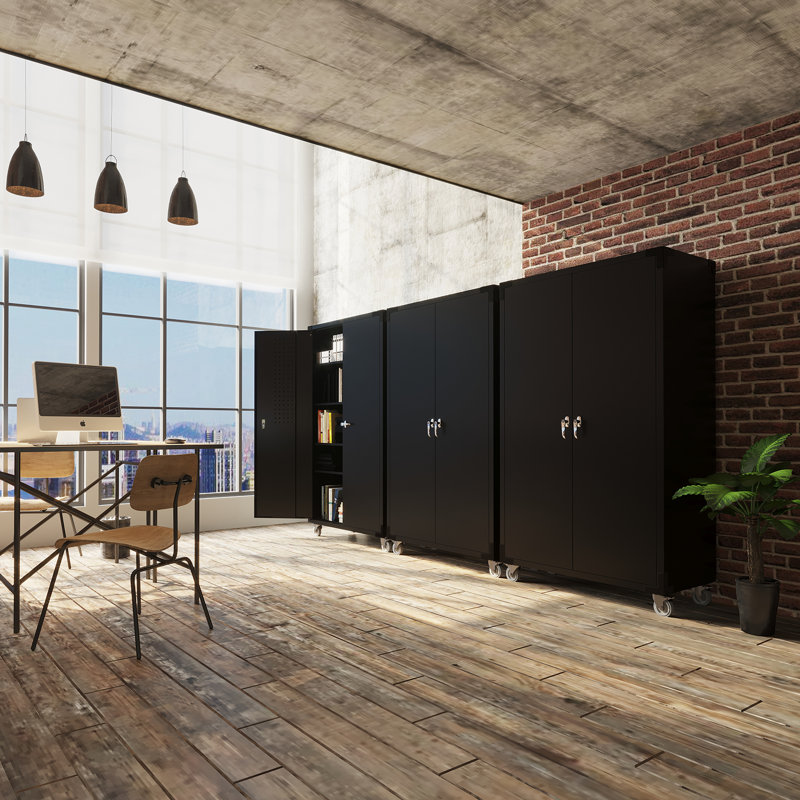 Winado Tool Storage Cabinet On Wheels, Black