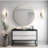 42 Inch Gold Metal Framed Round Bathrrom Mirror for Wall.-1952280850-1952280849