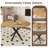Extensible Dining Table, Round Table, Carbon Steel Base, Suitable For 2 To 6 People