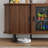 70" Mid-Century Modern Coffee Bar Sideboard With Beverage Fridge, Adjustable Shelves, And Storage For Dining Room Or Living Room, Walnut-738279926