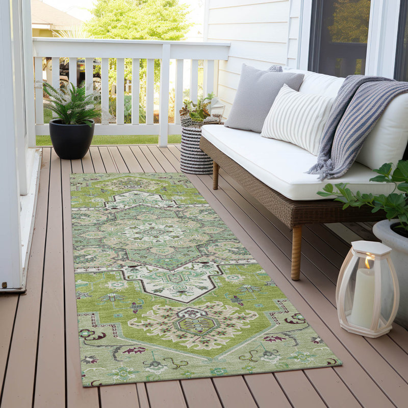 Tapis intérieur / extérieur lavable à la machine Chayden ACN1036, Tapis de couloir 2 pi 3 po x 7 pi 6 po