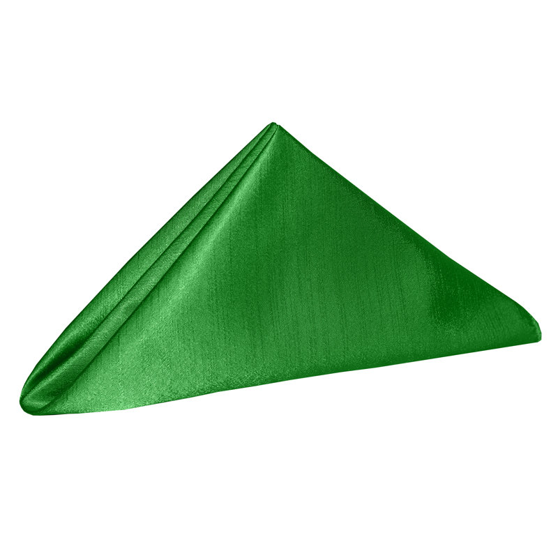 Yulia Silk Square Napkin, Emerald, 20" x 20"