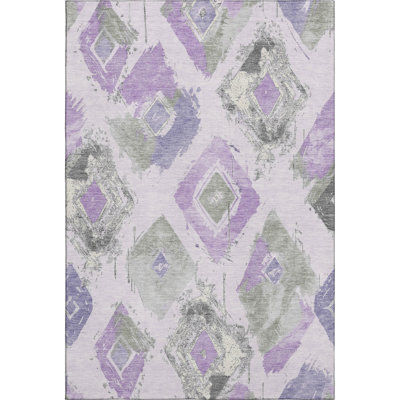 Premium Machine Washable Slesnick AMF1669 Diamonds Rug