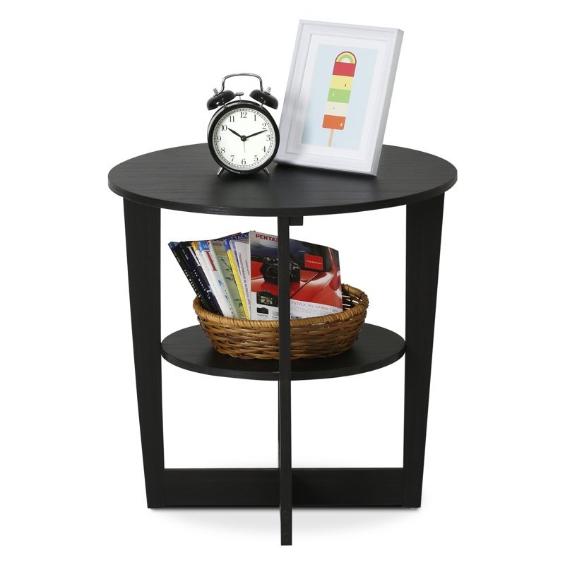 Božin Oval Side Table, Walnut, Walnut