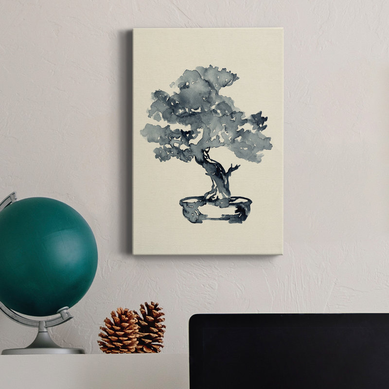Indigo Bonsai III - impression sur toile tendue, H 18 po x l 12 po x P 1 po