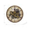 Horloge, 20 po, mécanisme d'engrenage, horloge murale, brun, transitionnel