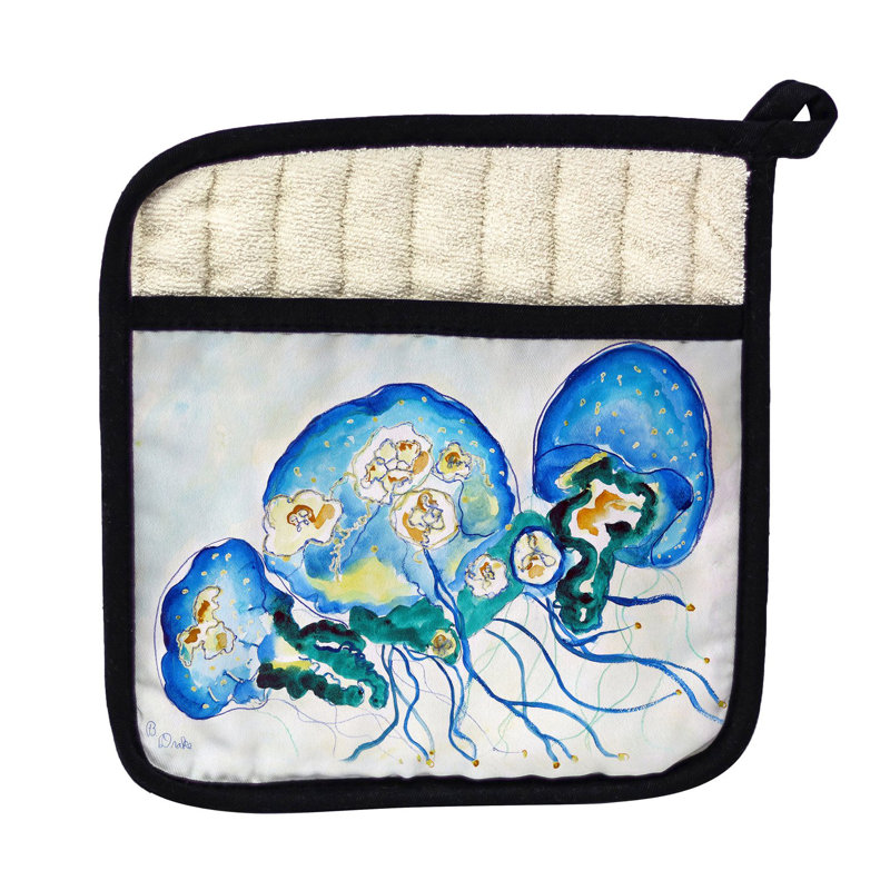 Cuisinier poignée à jellyfish intérieure multicolores betsy drake