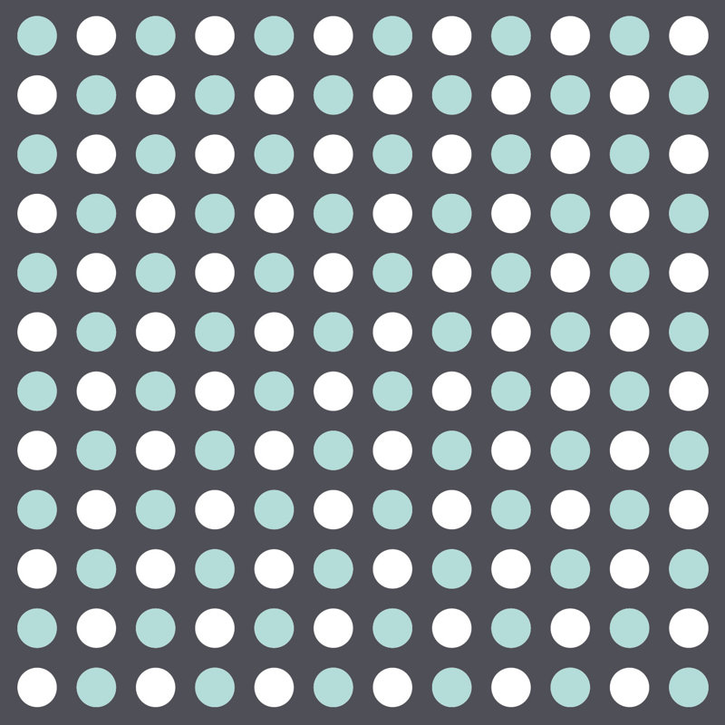 Wall Decal, Aqua/White