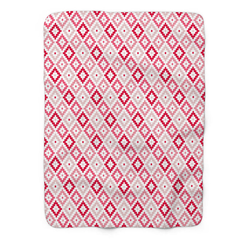 Pink Hearts Glow - 1 Piece Premium Sherpa Blanket, L 50 po x L 60 po