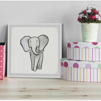 Brehmer 'Walking Elephant' Framed Print