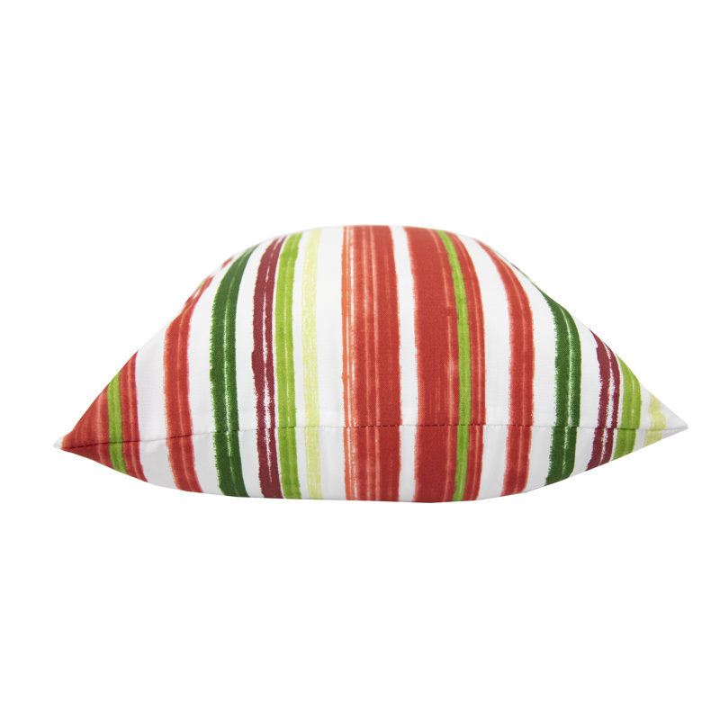 BozantoInc Striped Indoor/Outdoor Reversible Throw Pillow