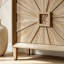 Armoire de rangement 31,5 "Mid-Century moderne avec portes et tablettes réglables-1680205534