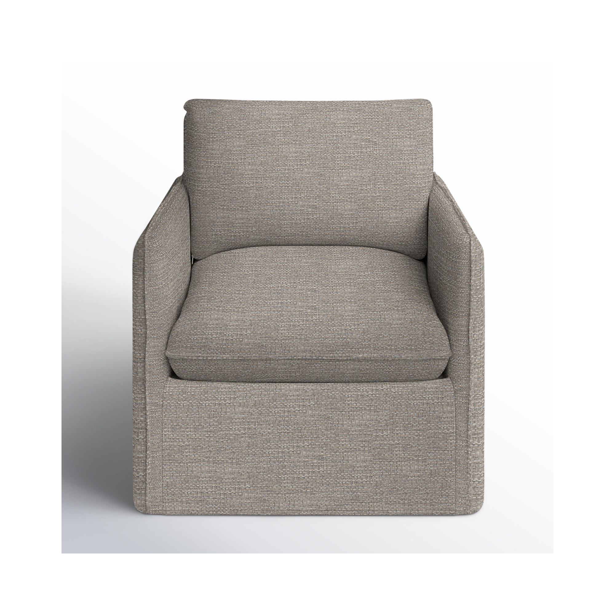 Bellatrix Slipcovered Armchair, Drusky Linen Sustain® Basketweave