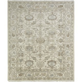 Wool Oriental Area Rug in Ivory