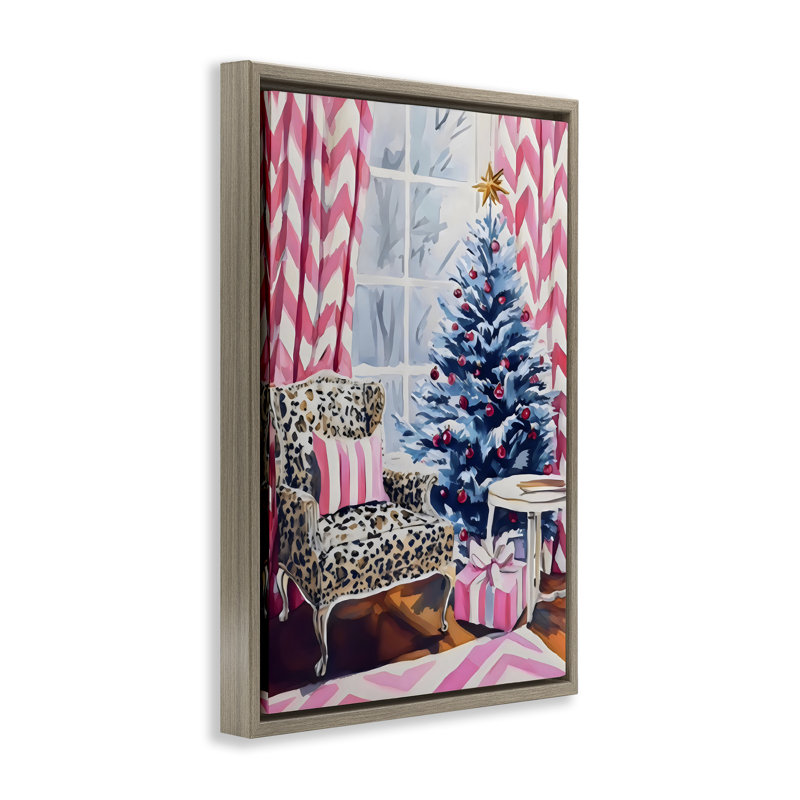 Cadre flottant tendance pour Noël glamour, design par Arlington Prints, H 25 po x l 17 po, Cadre flottant orme Montalcino