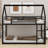 Metal House Bunk Bed With Built-In Ladder-1284728253