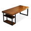 Bureau de direction rectangulaire en bois massif brun jaunâtre-1635282694-1635282688