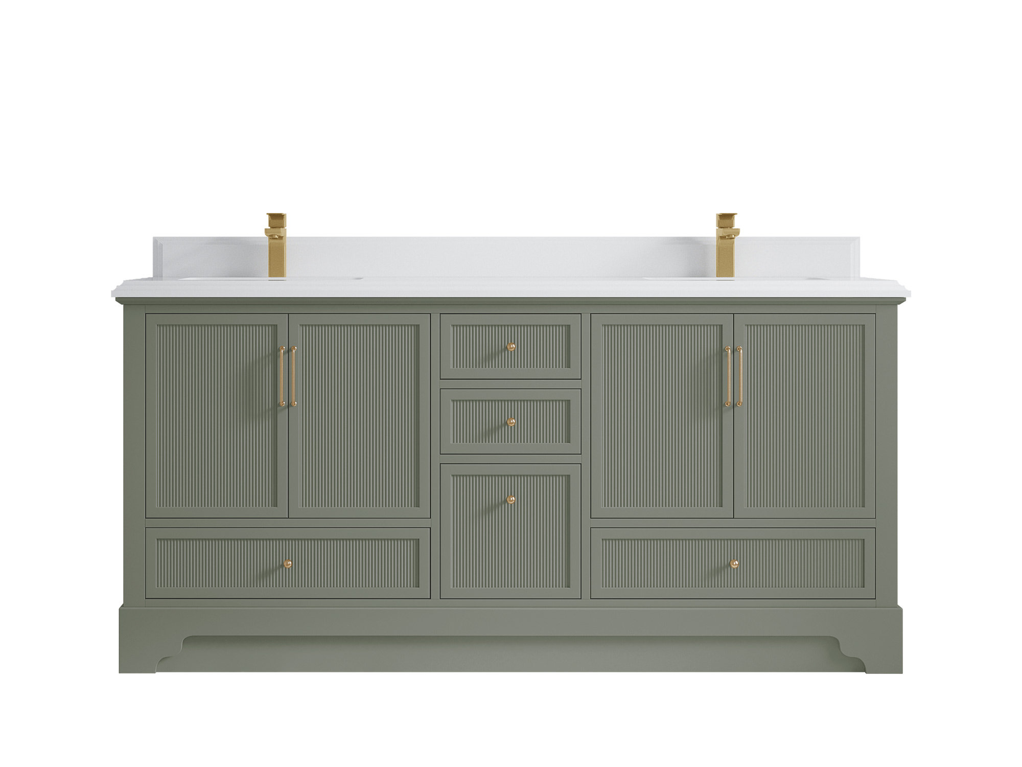 Willow Collections Alys 72 Double Bathroom Vanity with Top (Knobs Option) | Wayfair