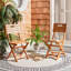 Ungar Wood Premium All-Weather Wicker Outdoor Folding Dining Side Chair