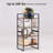 3-Tier Industrial Bookshelf, Rustic Wood and Metal Bookcase, Small Space Storage Shelf for Living Room, Bedroom, or Office-304314708