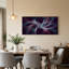 Art abstrait sur toile abstraite, rubans fractaux, sarcelle, mauve et orange-800858721