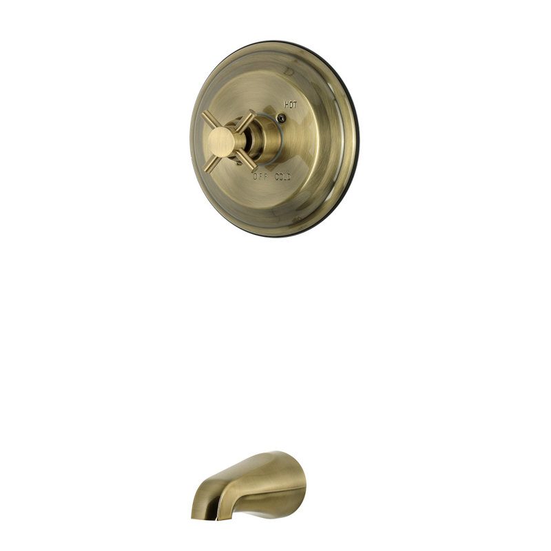 Robinet de baignoire à pression équilibrée à poignée simple Kingston Brass Concord, Antique Brass