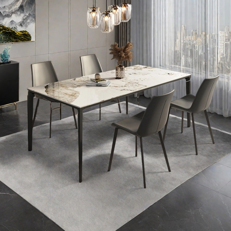 Simple and elegant dining table, 29.53"H x 62.99"L x 31.5"W
